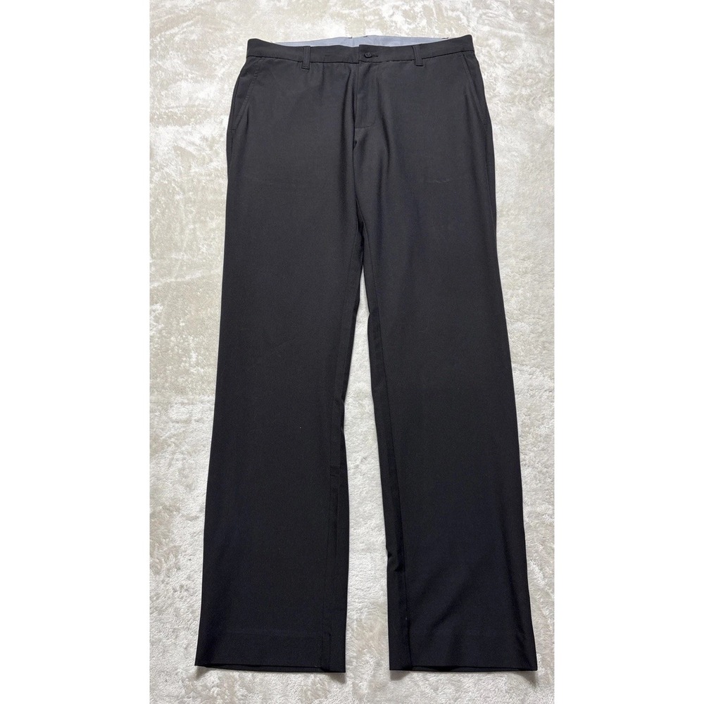 Footjoy Golf Chino Pants Men's 34x32 Black Khaki Flat Front Stretch